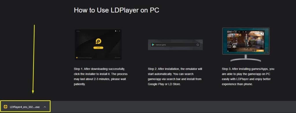 Downloading LDPlayer to be able to  download Minecraft Pocket Edition