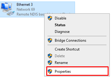 Adapter Properties.